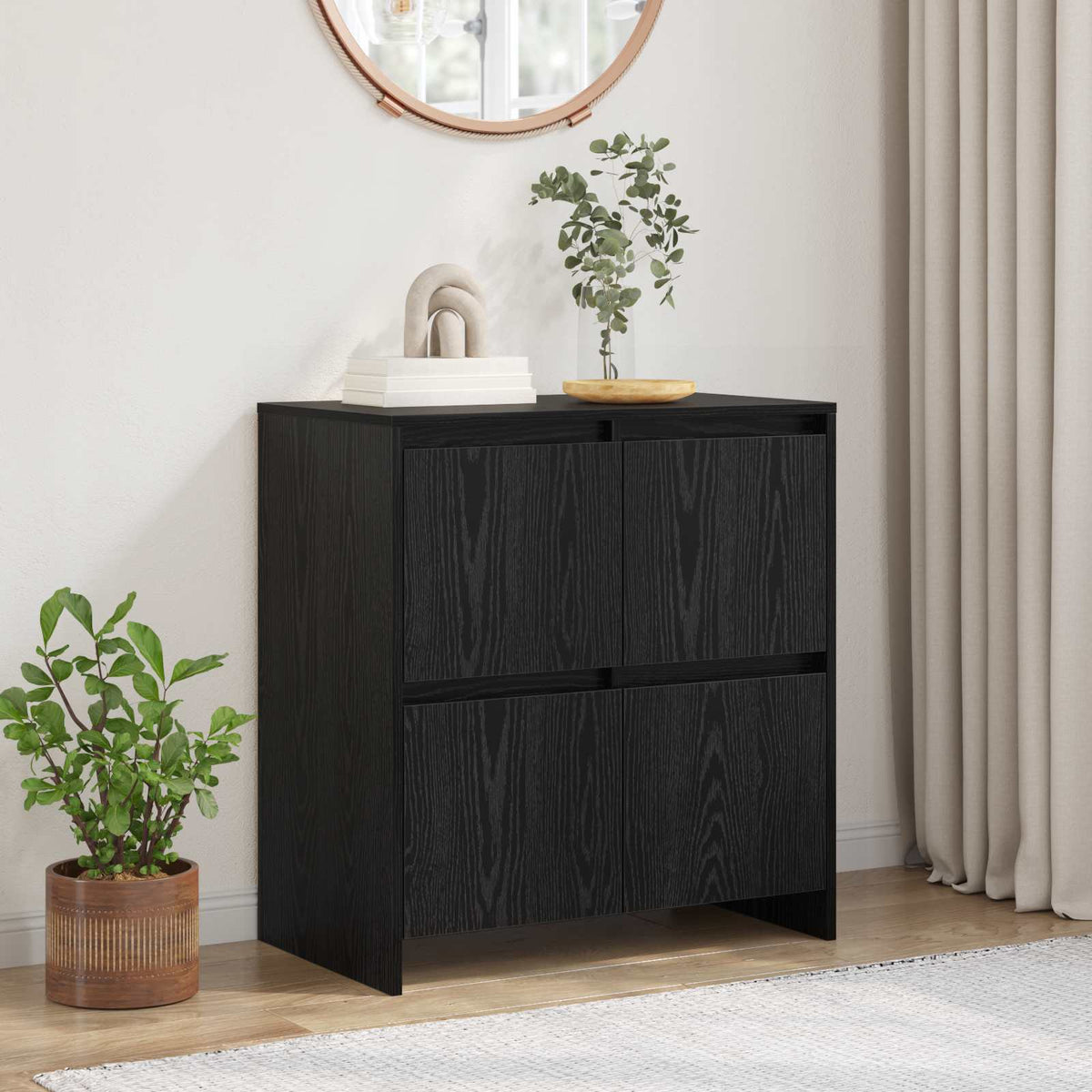 Sideboard Sort eg 70 x 41 x 75 cm Konstrueret træ