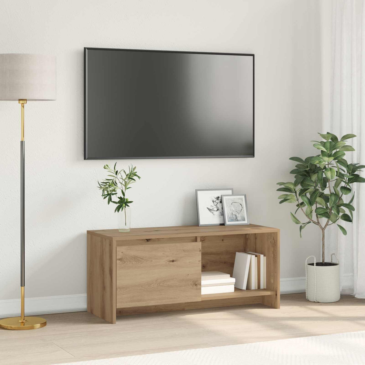 TV-møbelsæt 90 x 35 x 40 cm Artisan Egetræ Konstrueret træ