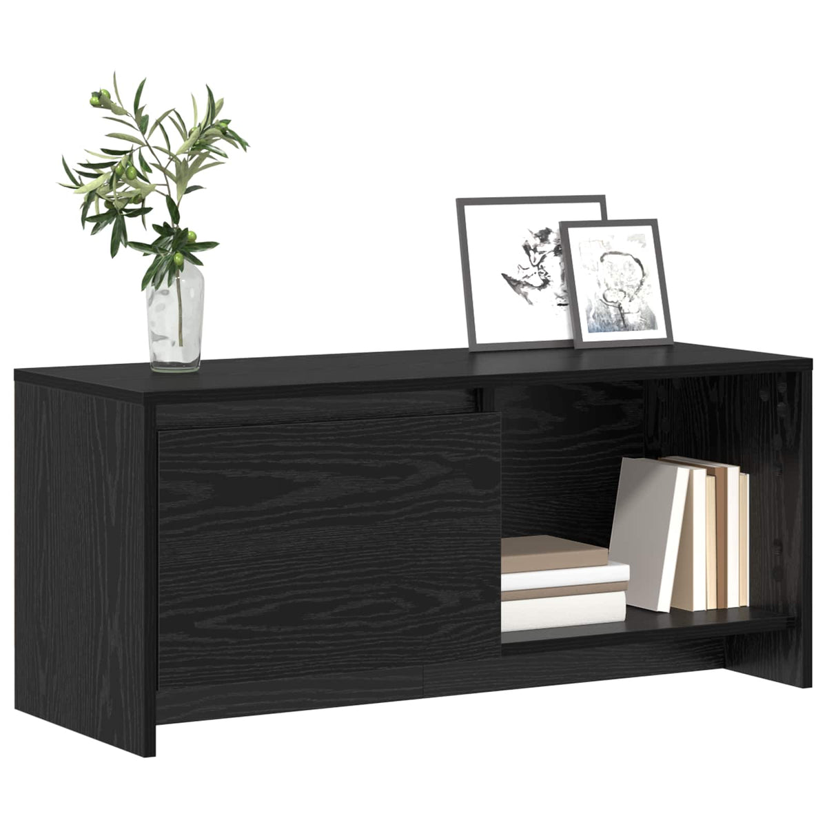 TV-møbelsæt 90 x 35 x 40 cm Sort eg Konstrueret træ