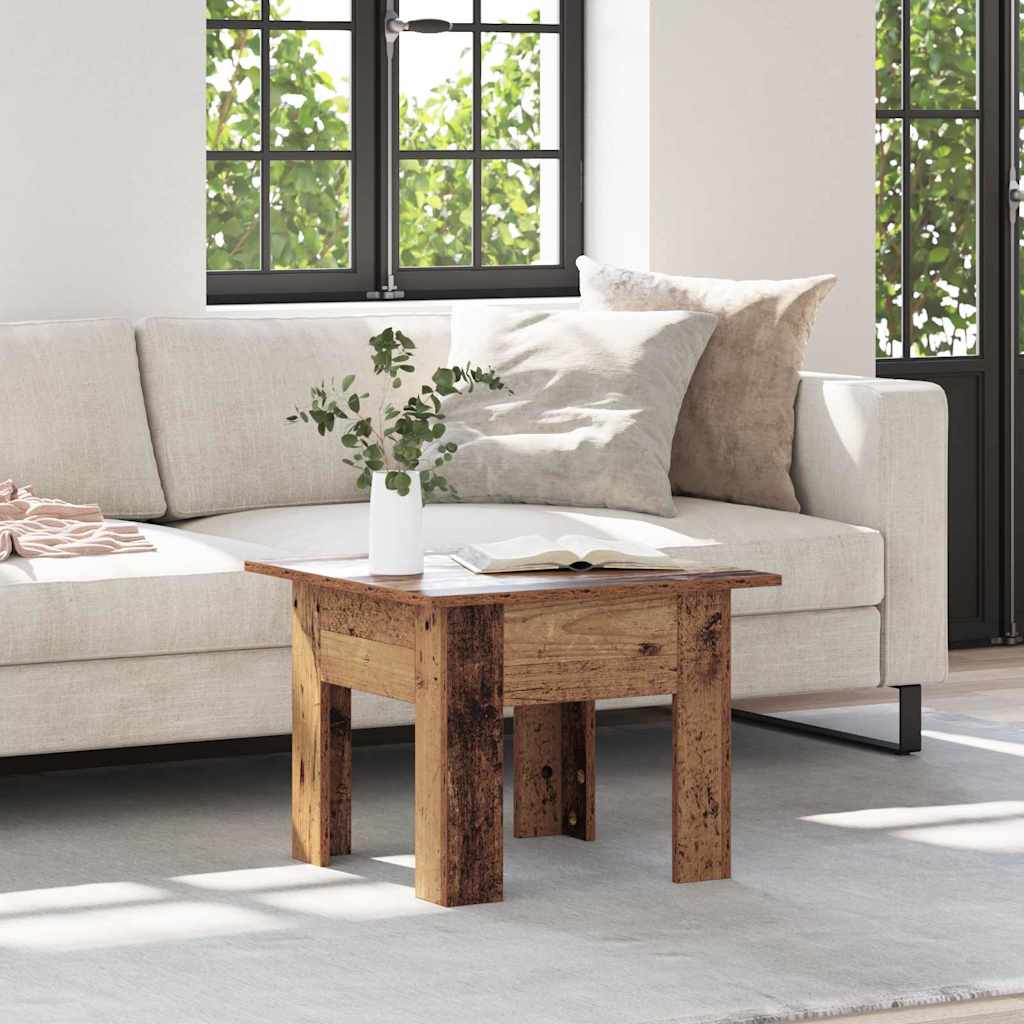 Sofabord Gammelt træ 55 x 55 x 42 cm Konstrueret træ