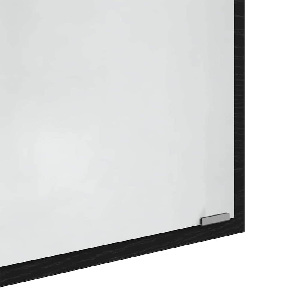 Spejl Sort eg 90 x 8,5 x 37 cm Konstrueret træ
