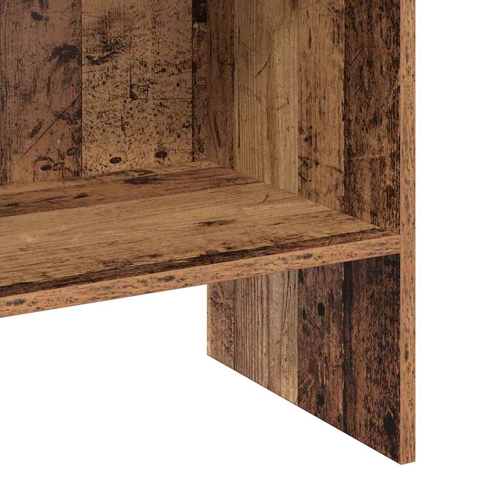 Bogskab 2 niveauer 40 x 35 x 180 cm Konstrueret træ Gammelt træ