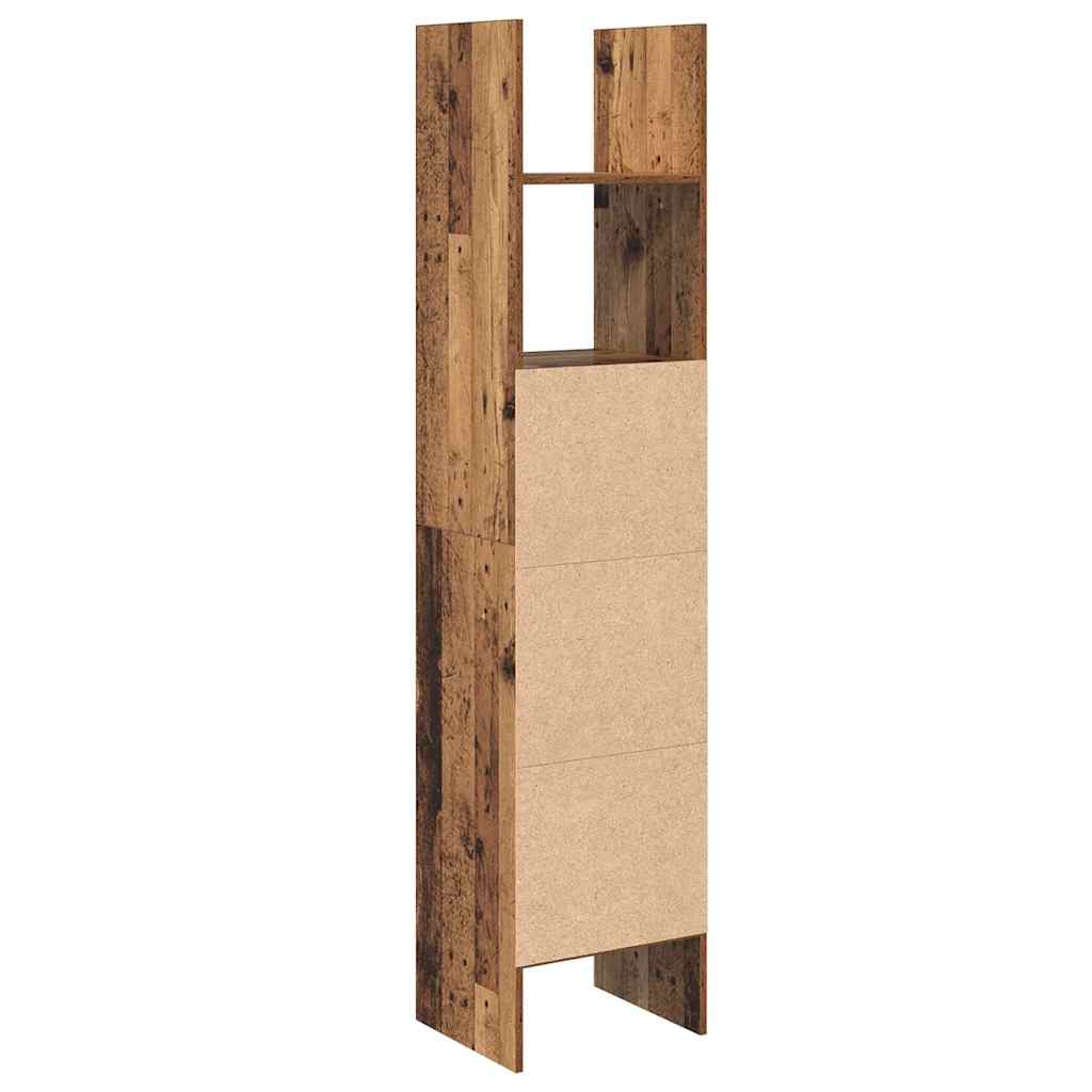 Bogskab 2 niveauer 40 x 35 x 180 cm Konstrueret træ Gammelt træ