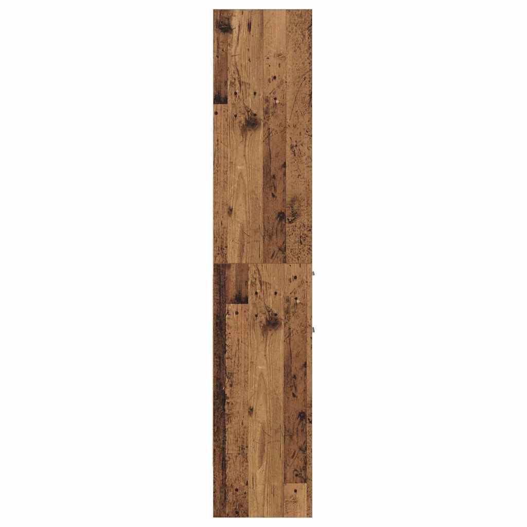 Bogskab 2 niveauer 40 x 35 x 180 cm Konstrueret træ Gammelt træ