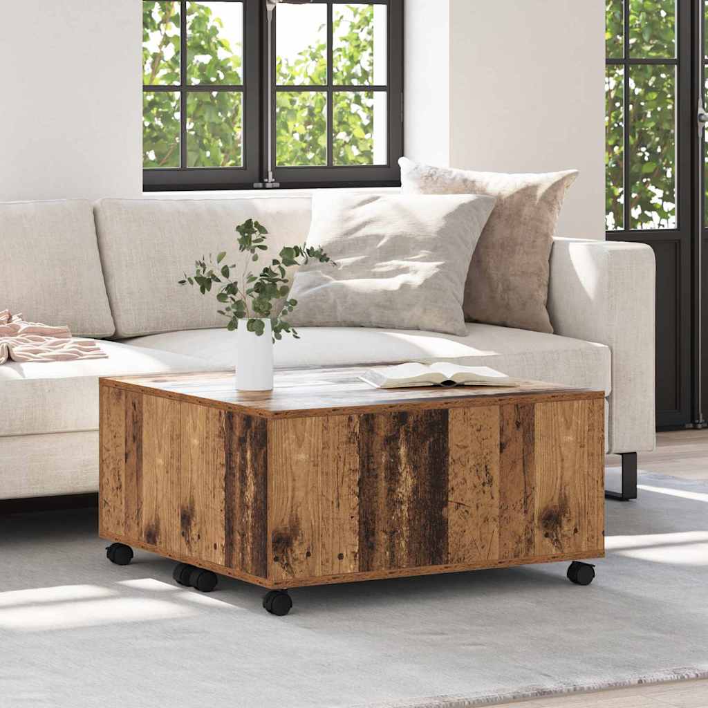 Sofabord Gammelt træ 75 x 75 x 38 cm Konstrueret træ