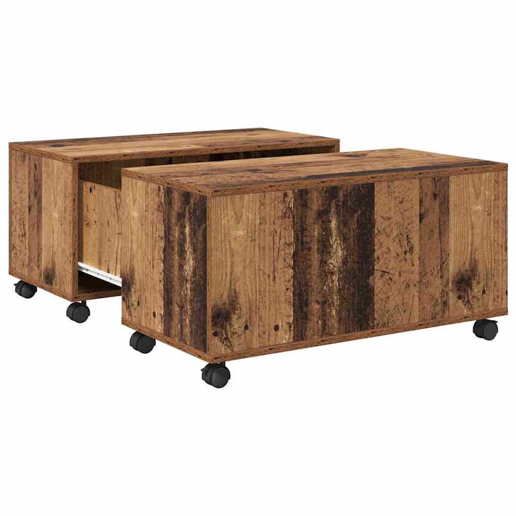 Sofabord Gammelt træ 75 x 75 x 38 cm Konstrueret træ