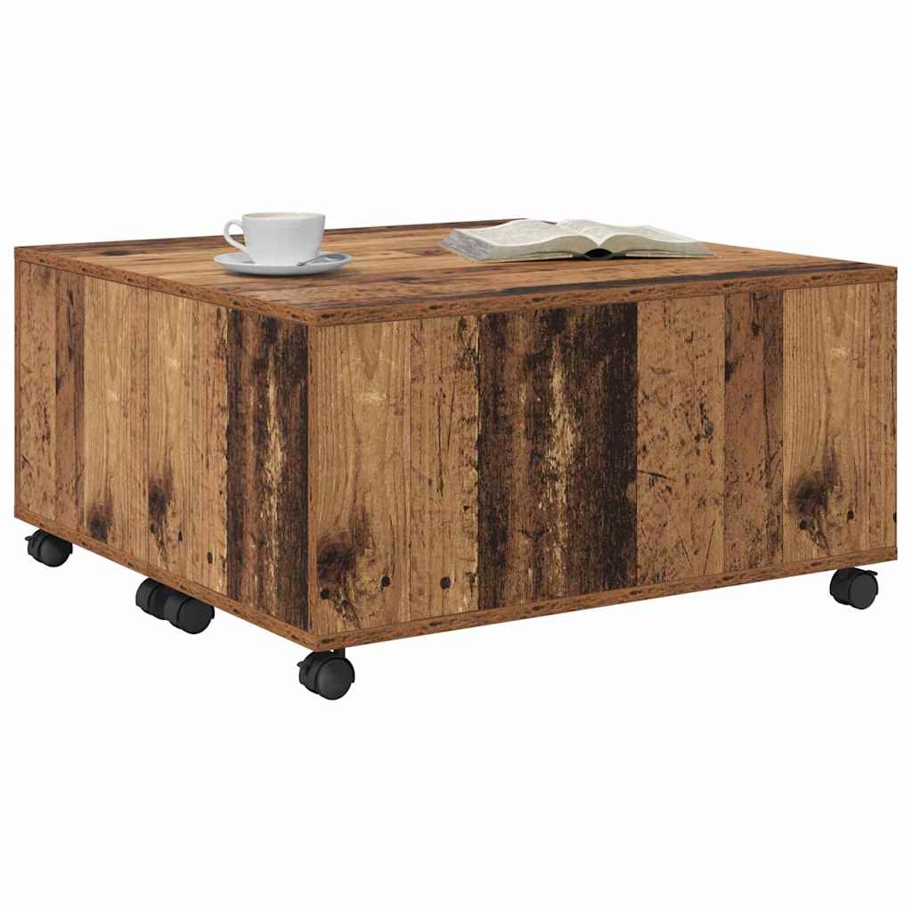 Sofabord Gammelt træ 75 x 75 x 38 cm Konstrueret træ