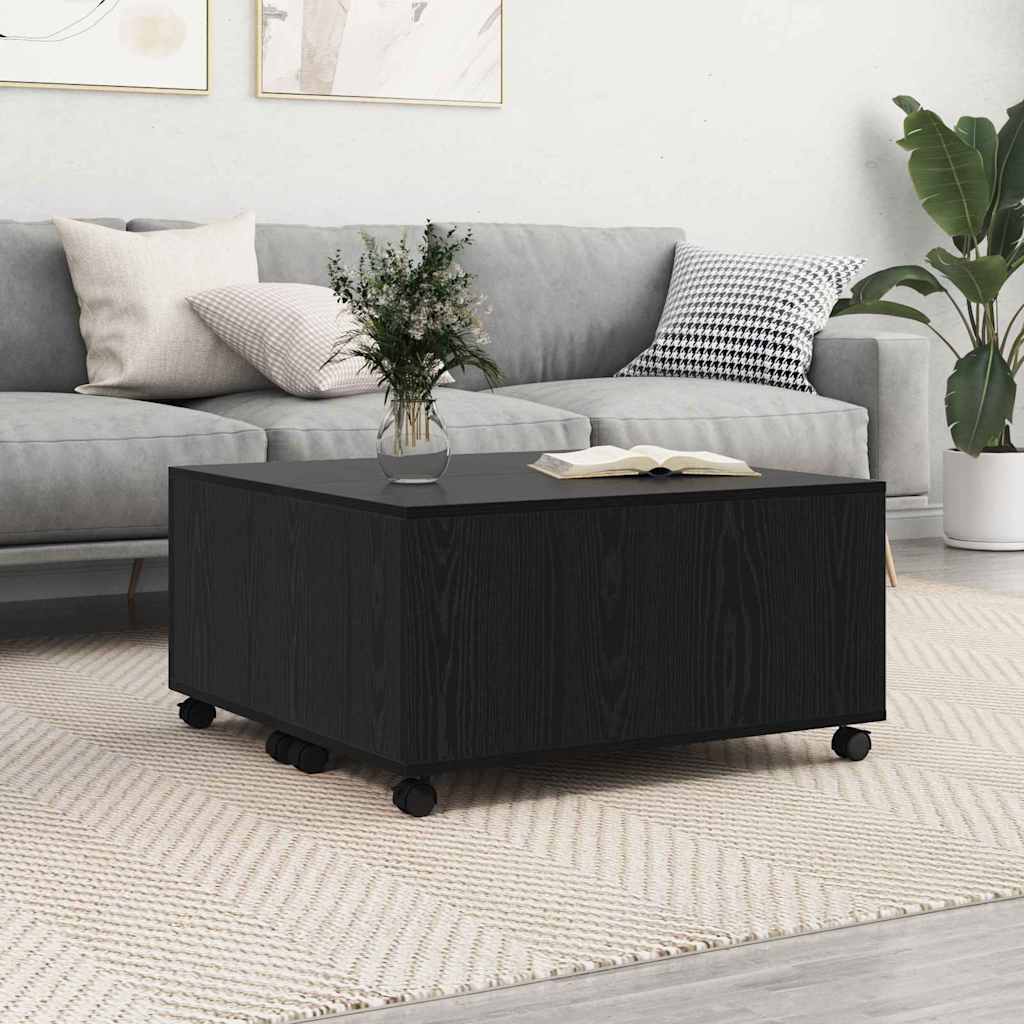 Sofabord Sort eg 75 x 75 x 38 cm Konstrueret træ