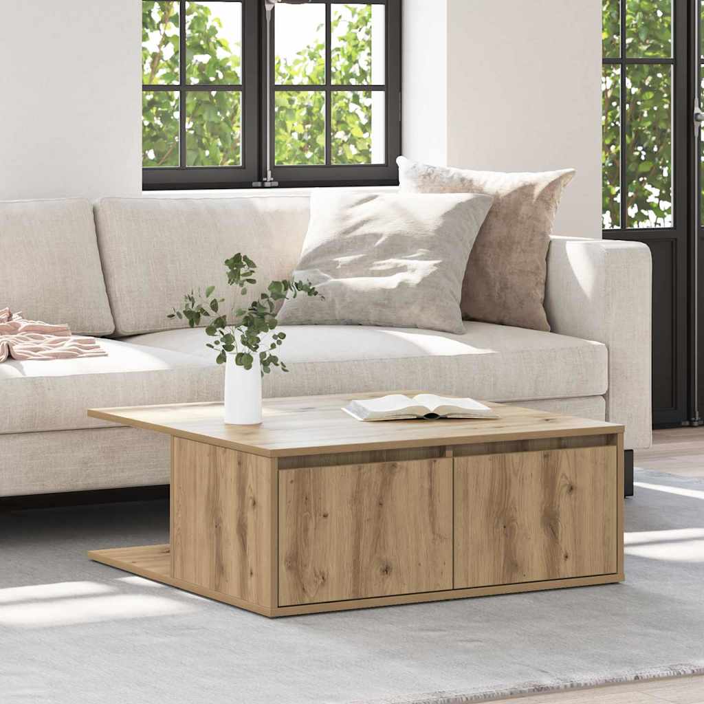 Sofabord artisan eg 80 x 80 x 31.5 cm Konstrueret træ