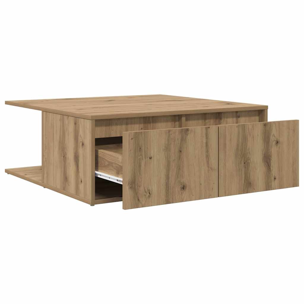 Sofabord artisan eg 80 x 80 x 31.5 cm Konstrueret træ