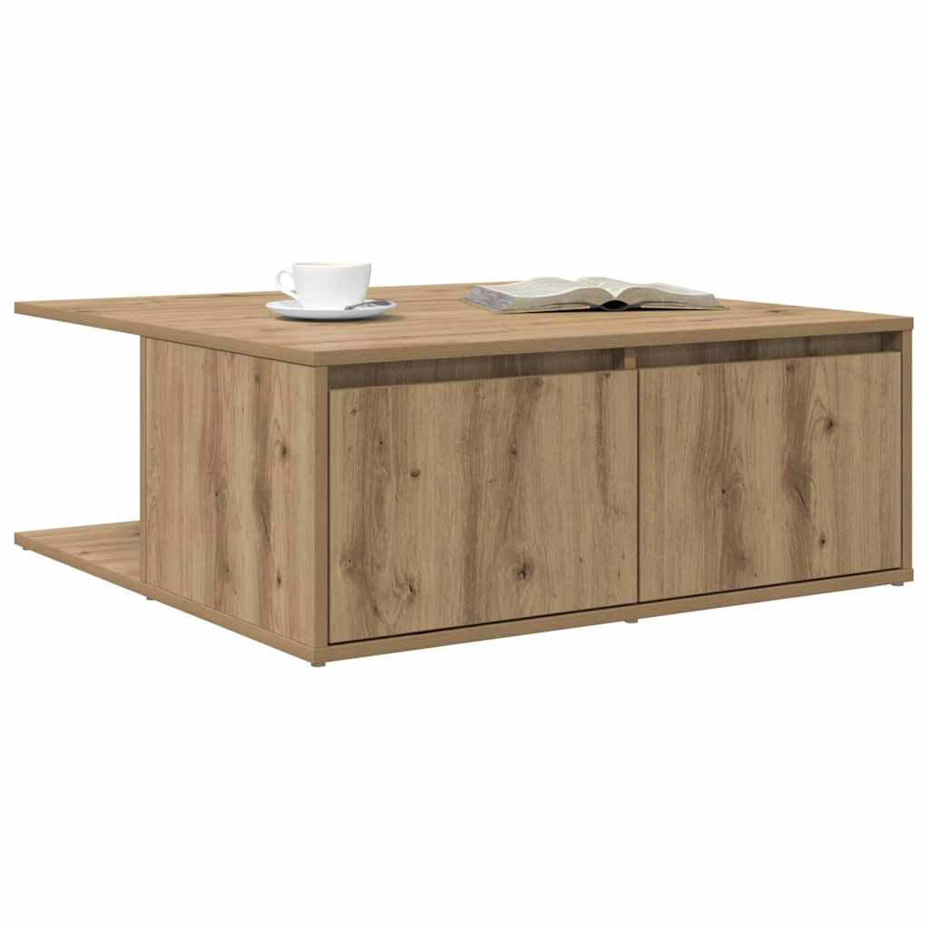 Sofabord artisan eg 80 x 80 x 31.5 cm Konstrueret træ