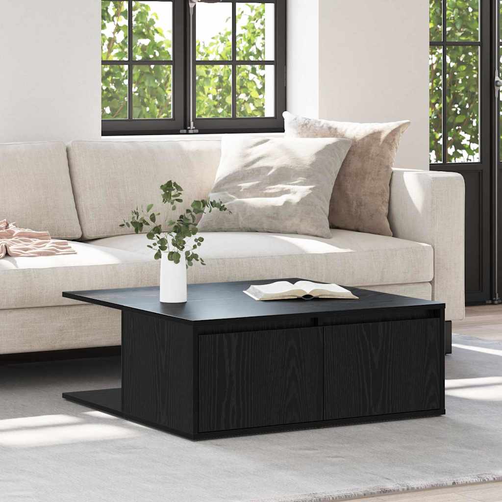 Sofabord Sort eg 80 x 80 x 31.5 cm Konstrueret træ