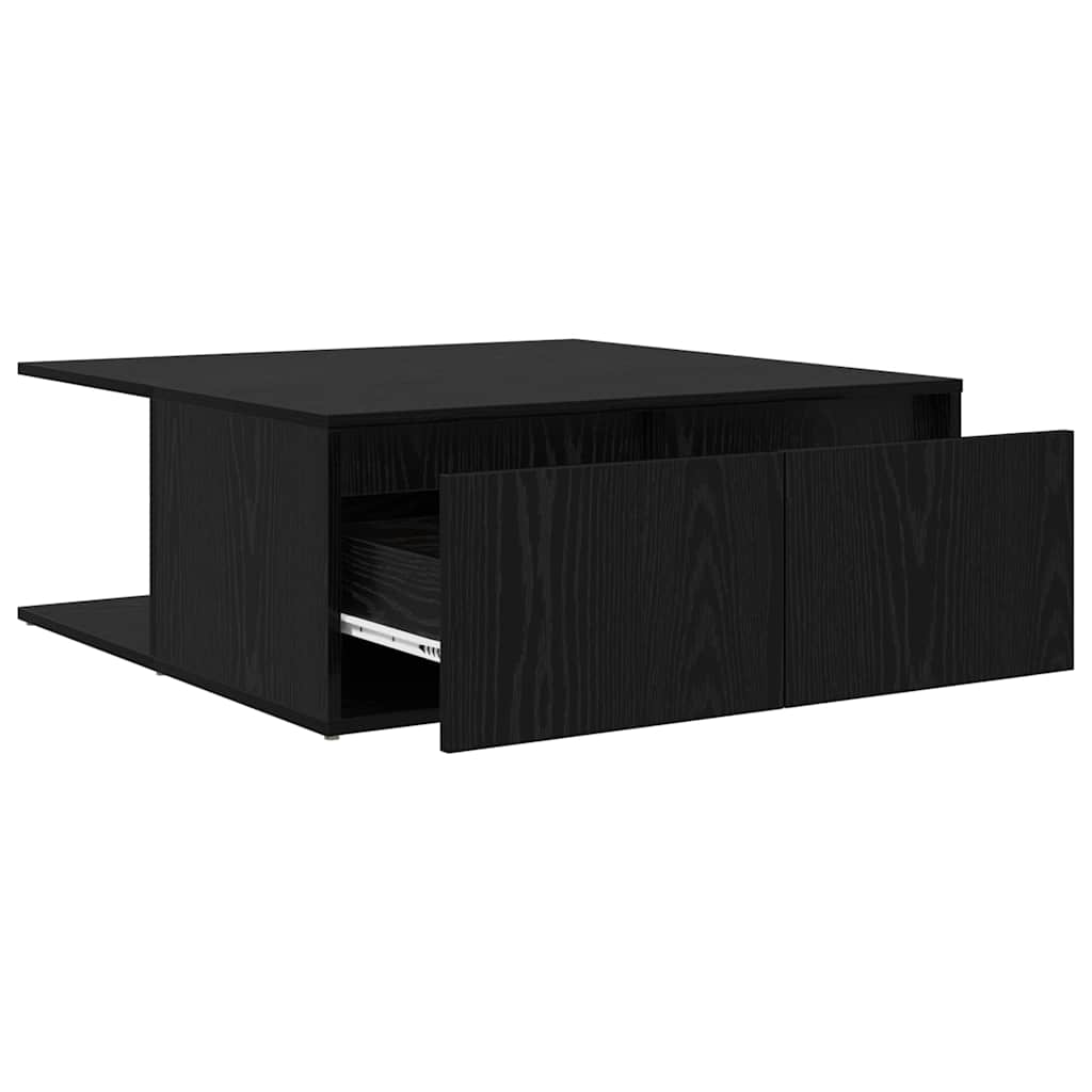 Sofabord Sort eg 80 x 80 x 31.5 cm Konstrueret træ