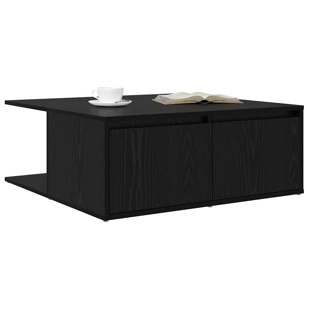 Sofabord Sort eg 80 x 80 x 31.5 cm Konstrueret træ