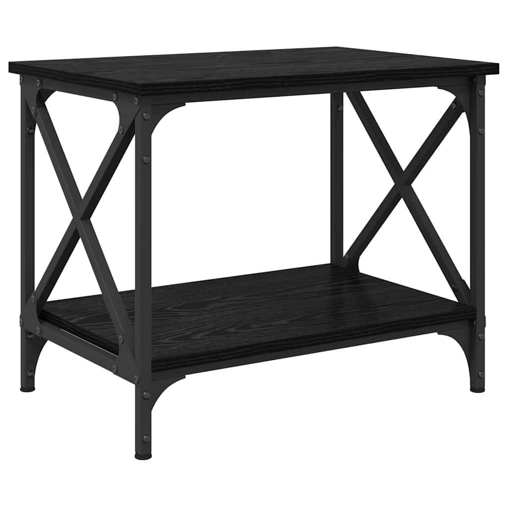 Sidebord Sort eg 55 x 38 x 45 cm Konstrueret træ