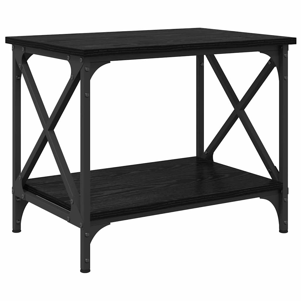 Sidebord Sort eg 55 x 38 x 45 cm Konstrueret træ