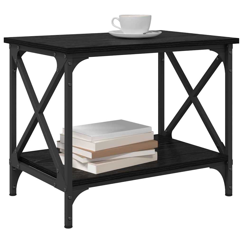 Sidebord Sort eg 55 x 38 x 45 cm Konstrueret træ