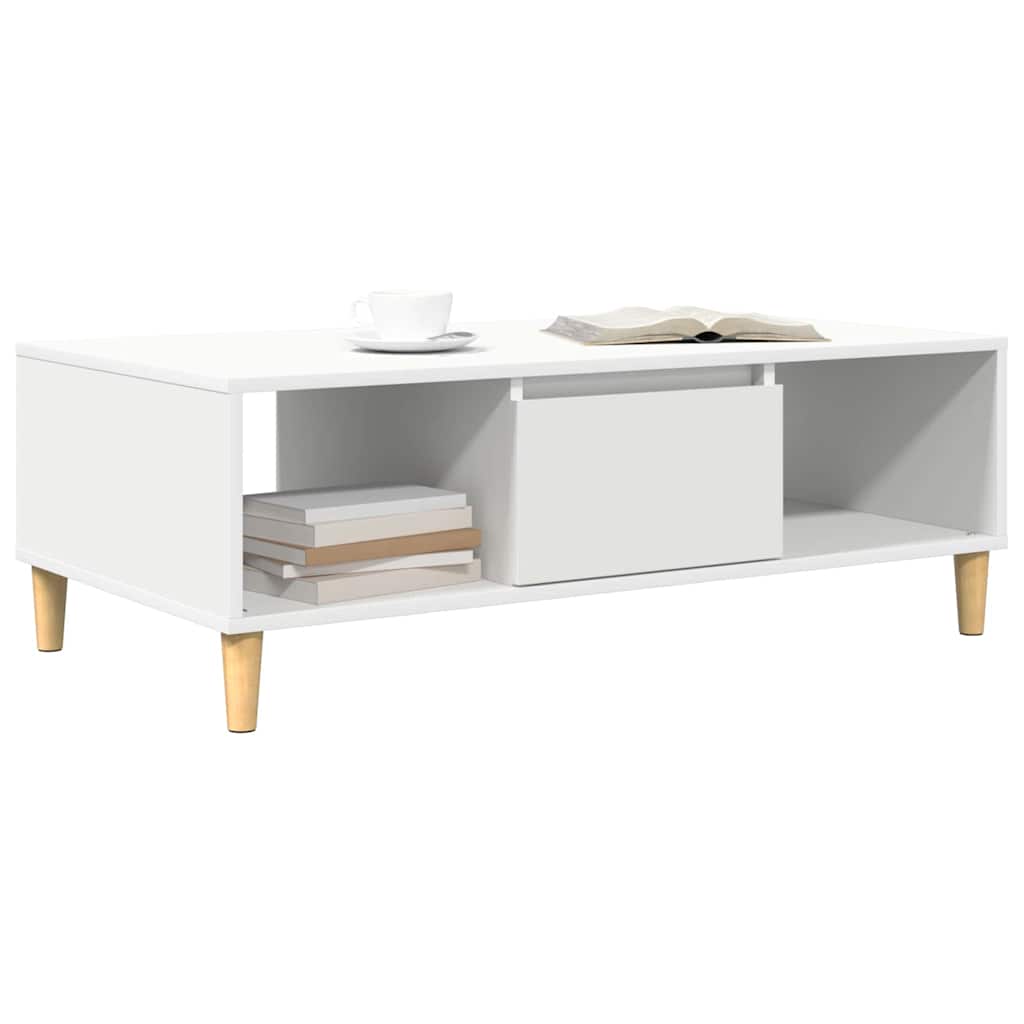 Sofabord Hvid 102 x 55 x 35 cm Konstrueret træ