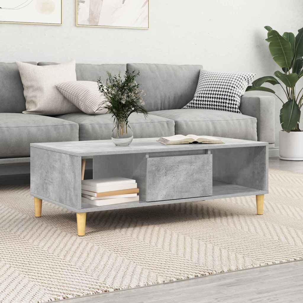 Sofabord Beton Grå 102 x 55 x 35 cm Konstrueret træ