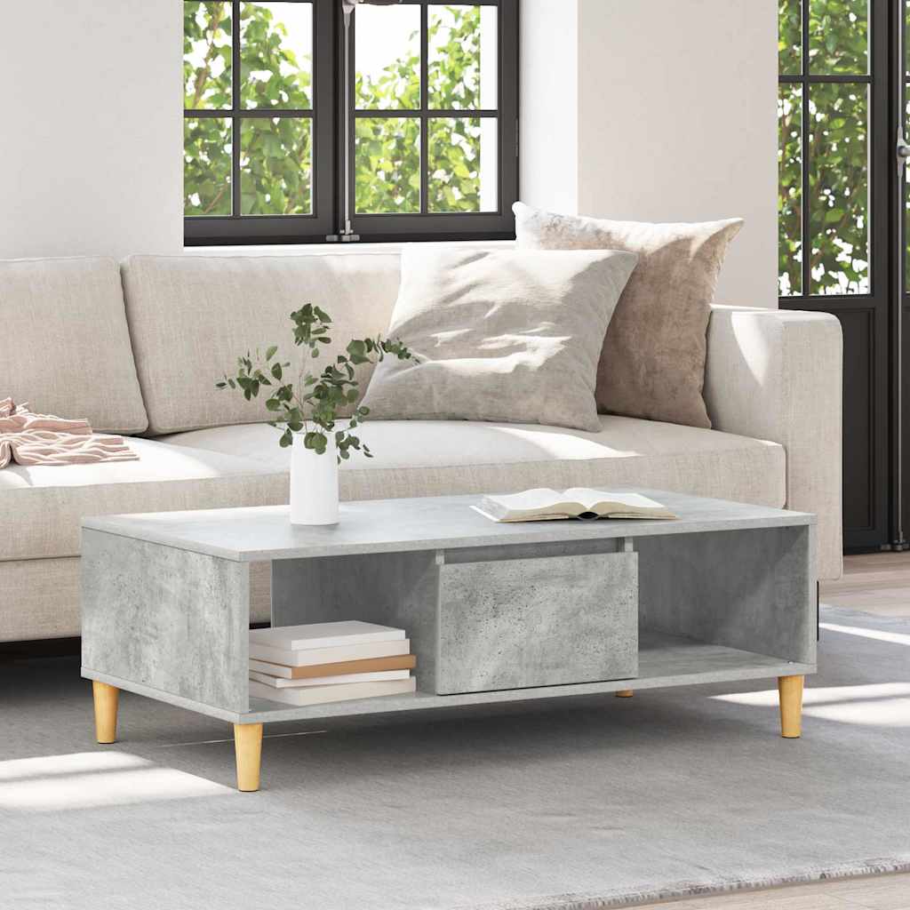 Sofabord Beton Grå 102 x 55 x 35 cm Konstrueret træ