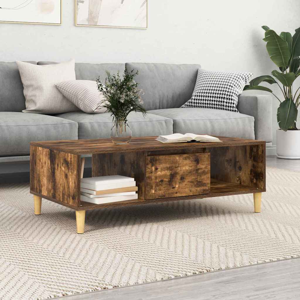 Sofabord Røget eg 102 x 55 x 35 cm Konstrueret træ