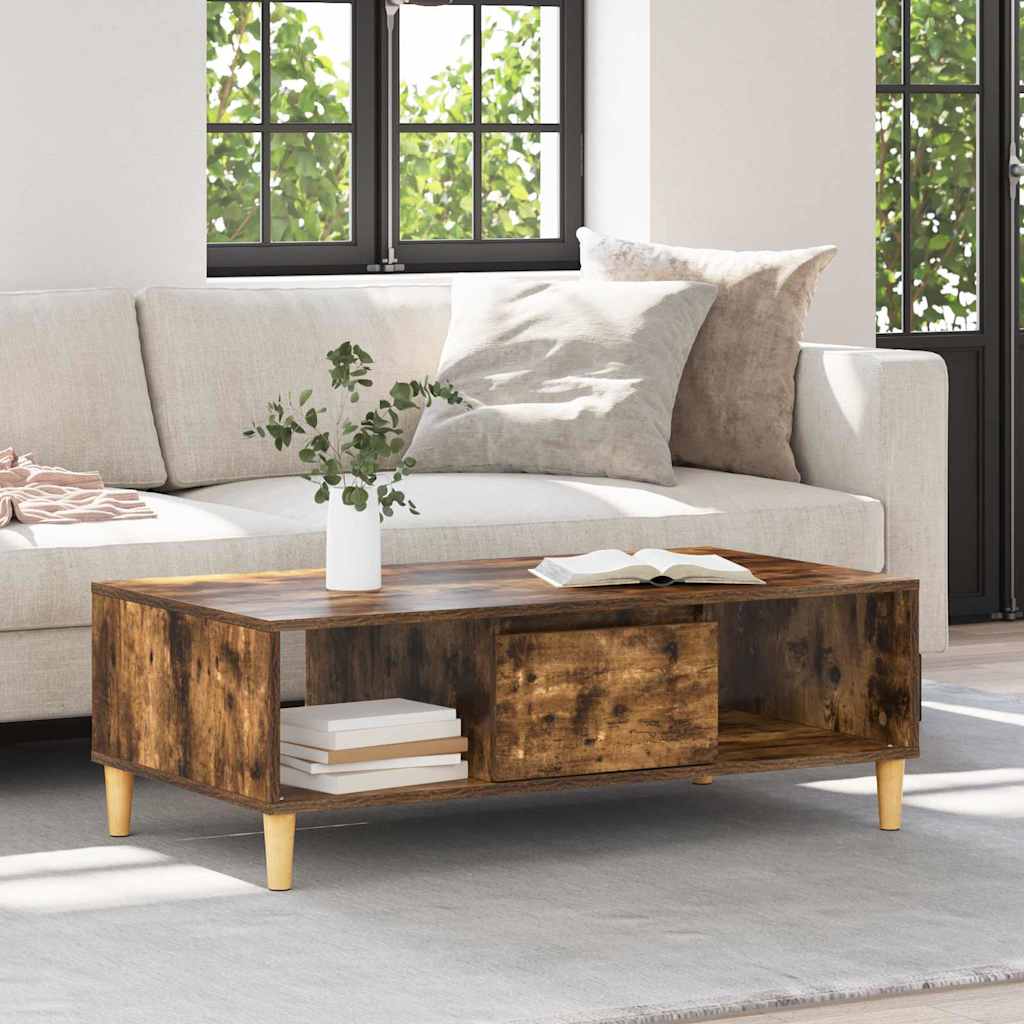 Sofabord Røget eg 102 x 55 x 35 cm Konstrueret træ