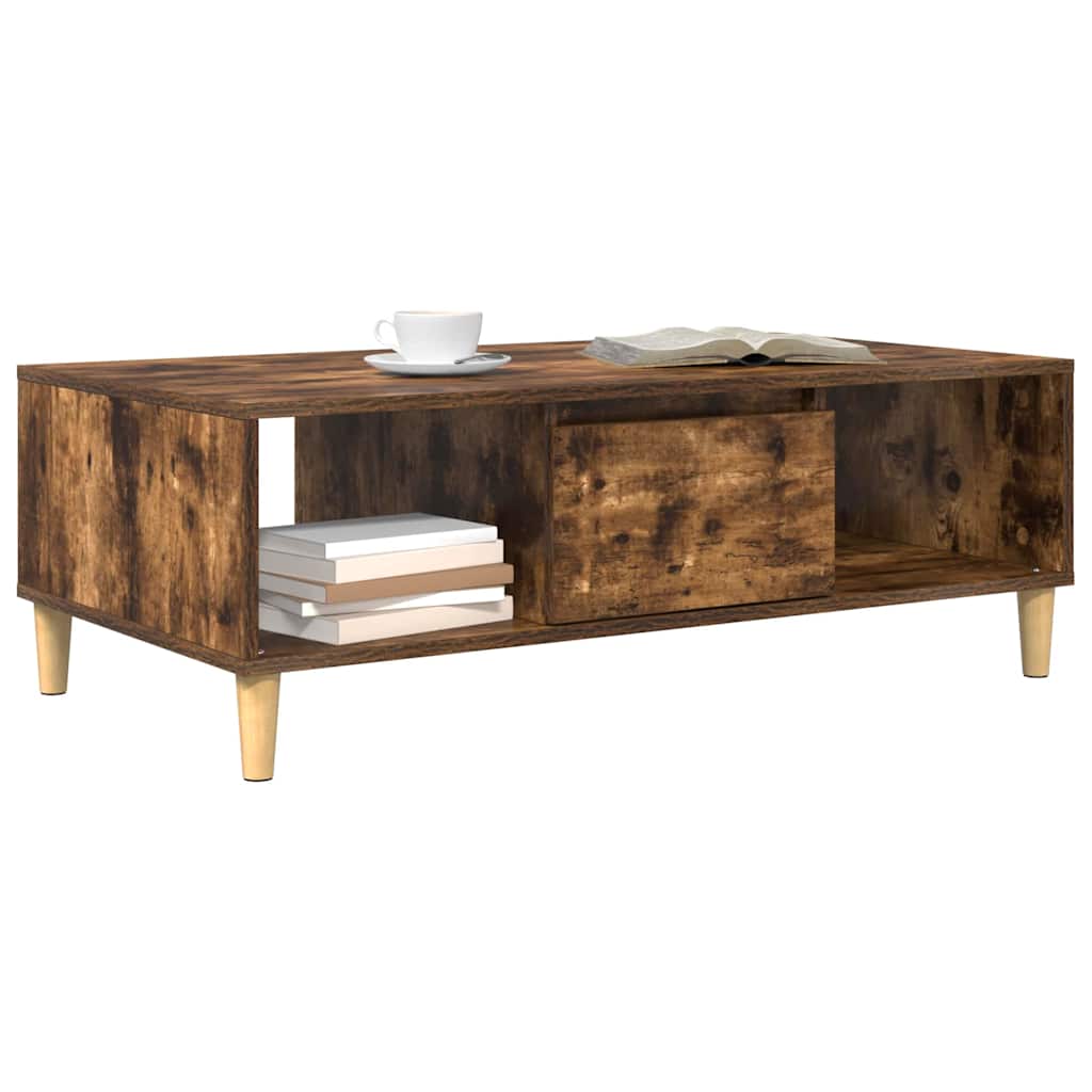 Sofabord Røget eg 102 x 55 x 35 cm Konstrueret træ