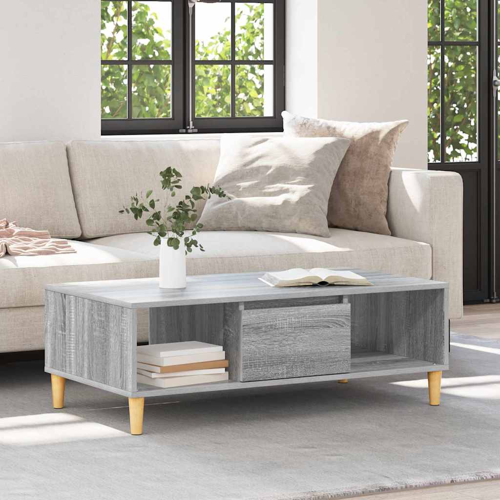 Sofabord Grå Sonoma 102 x 55 x 35 cm Konstrueret træ