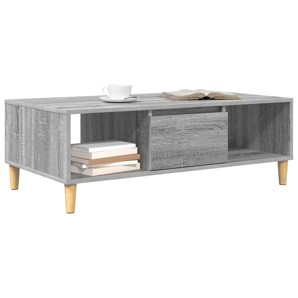 Sofabord Grå Sonoma 102 x 55 x 35 cm Konstrueret træ