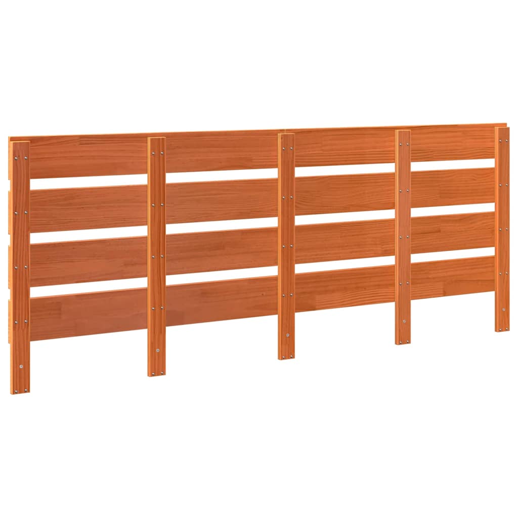 Hovedgærde Voks brun 200,5 x 3 x 80 cm Massiv fyrretræ