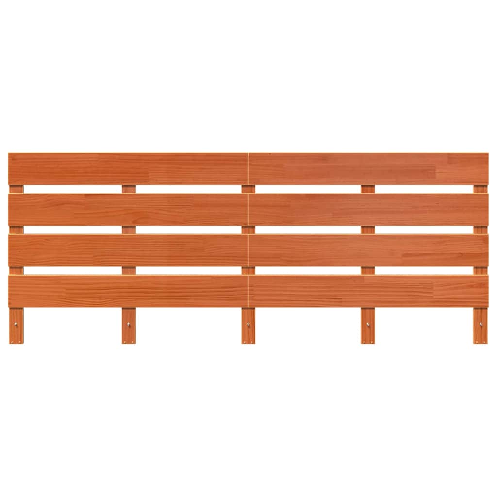 Hovedgærde Voks brun 200,5 x 3 x 80 cm Massiv fyrretræ