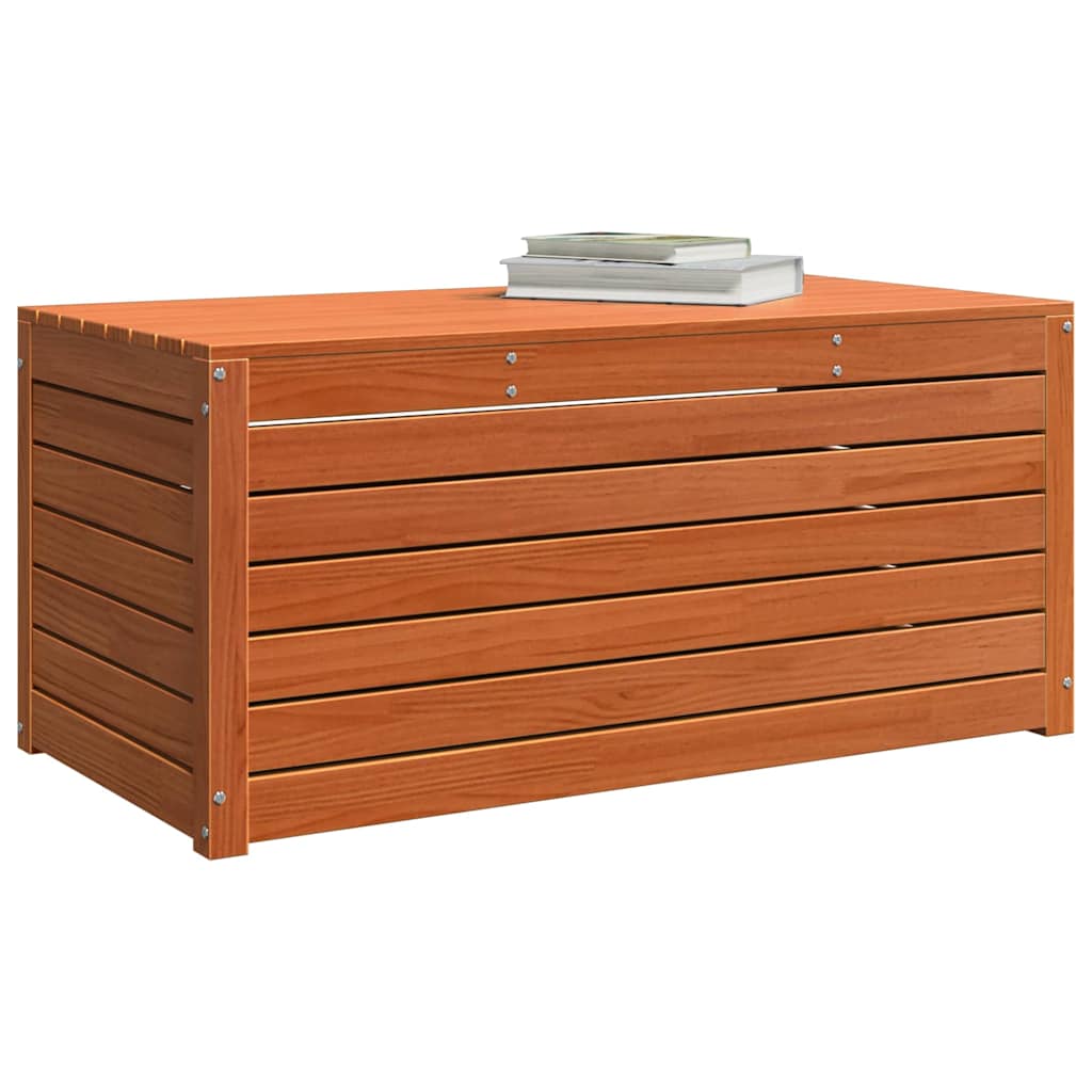Opbevaringskasse Konstrueret træ 101 x 50,5 x 46,5 cm Voks brun