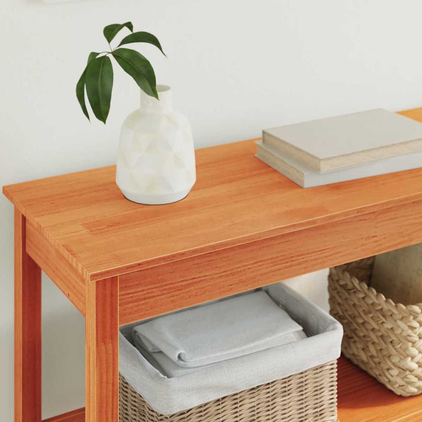 Konsolbord Voksbrun 110 x 40 x 75 cm Massivt fyrretræ