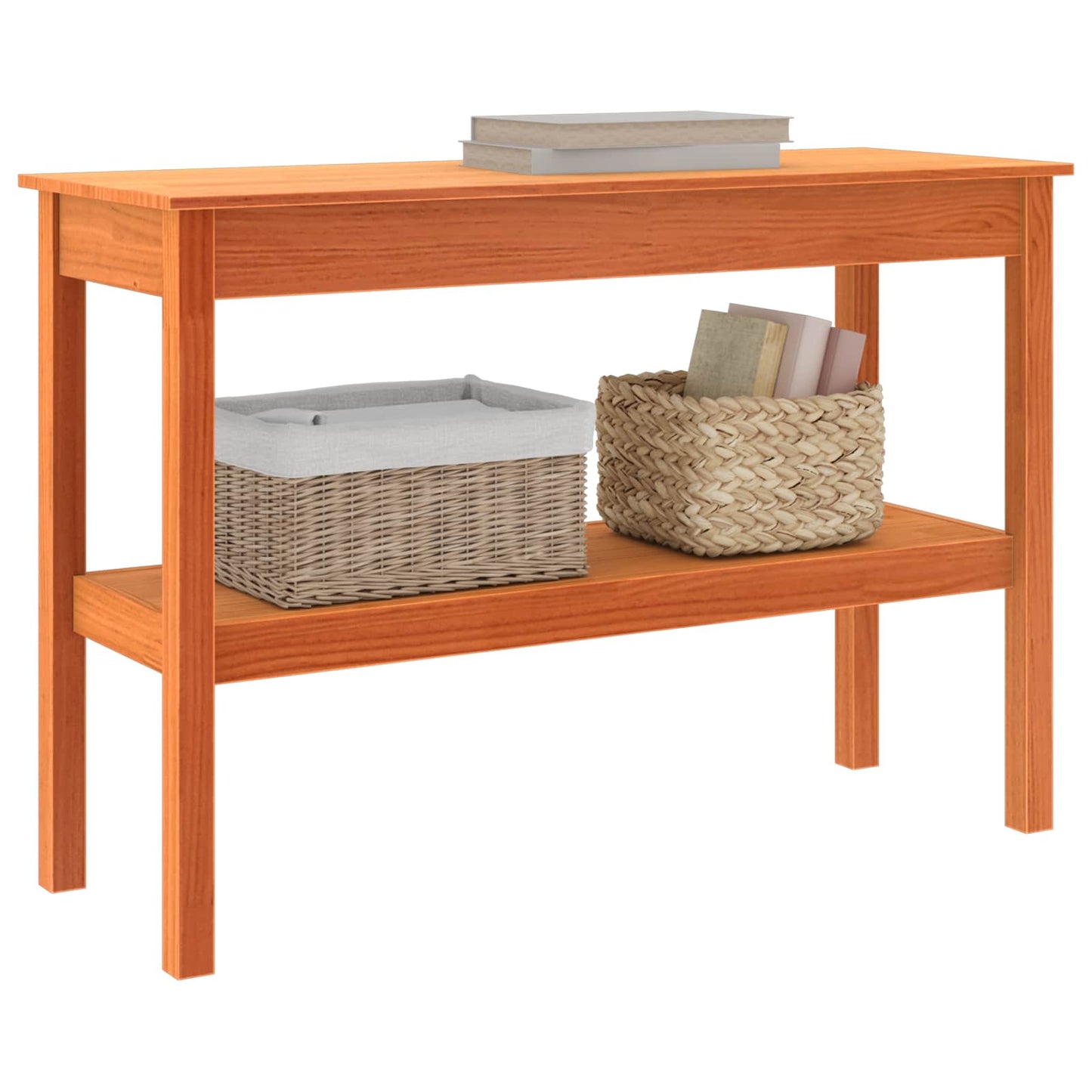 Konsolbord Voksbrun 110 x 40 x 75 cm Massivt fyrretræ