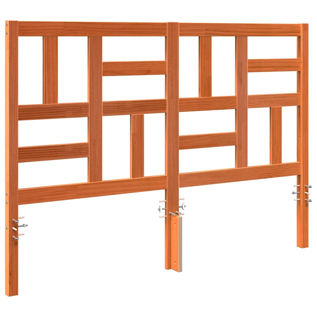 Senge Hovedgærde Voks brun 145,5 x 4 x 104 cm Massiv fyrretræ