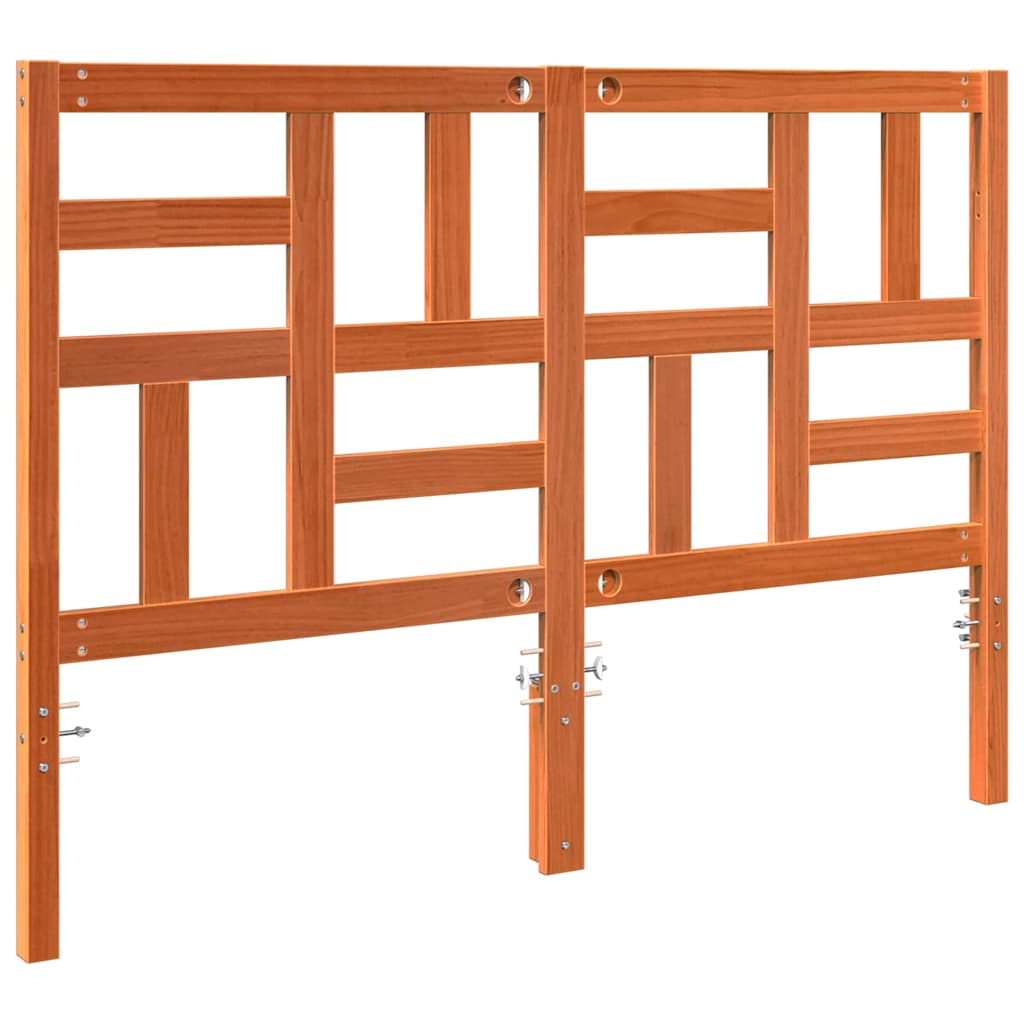 Senge Hovedgærde Voks brun 145,5 x 4 x 104 cm Massiv fyrretræ