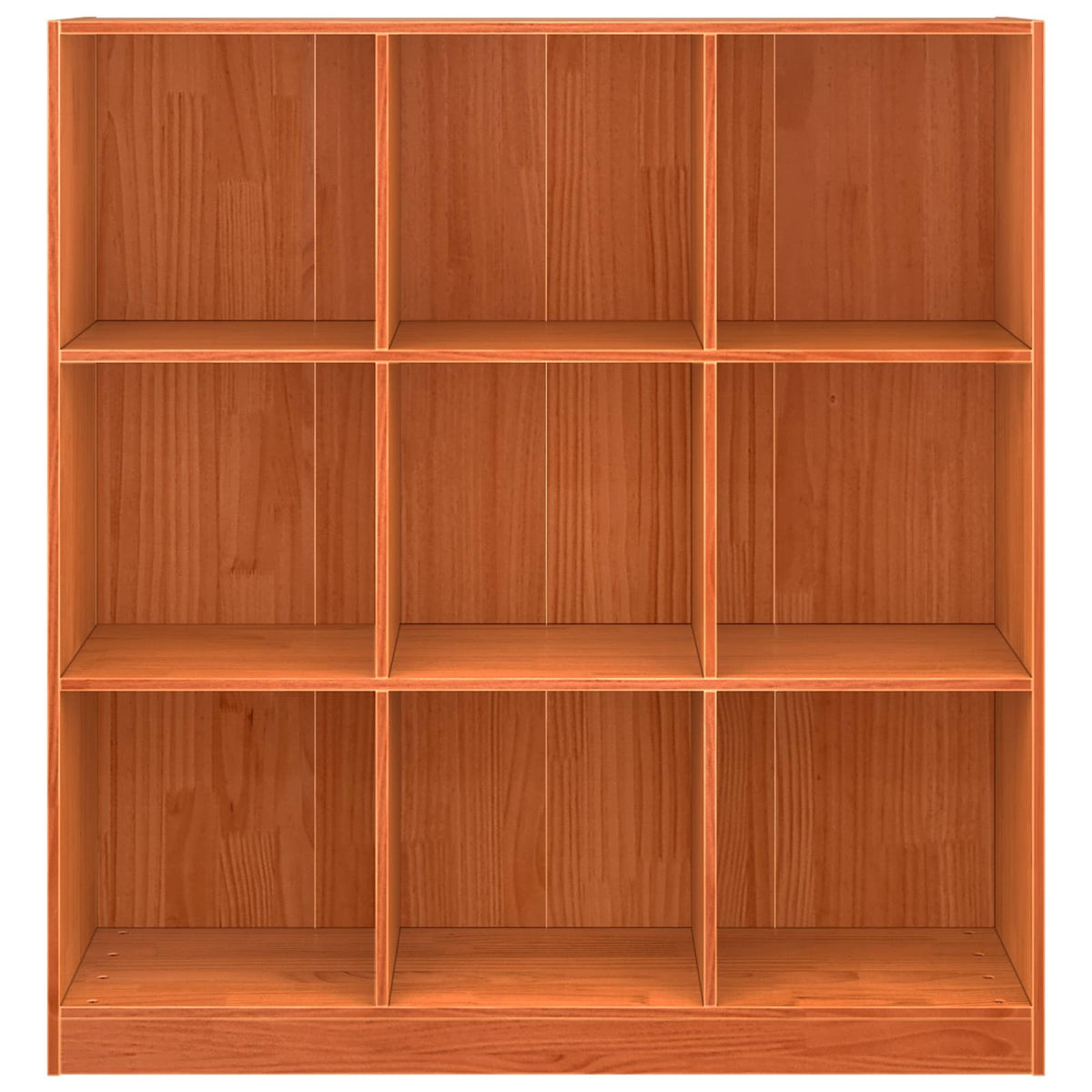 Bogskab Voks brun 104 x 33 x 110 cm Massiv fyrretræ