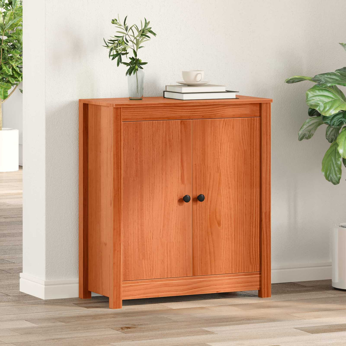Sideboard Voks brun 70 x 35 x 80 cm Massiv fyrretræ