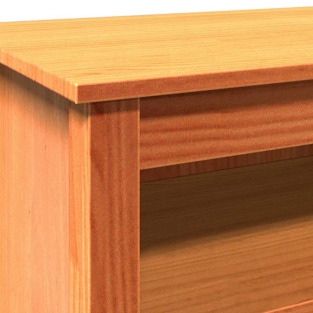 Opbevaringsbænk 110 x 38 x 45,5 cm Massivt fyrretræ Voksbrun