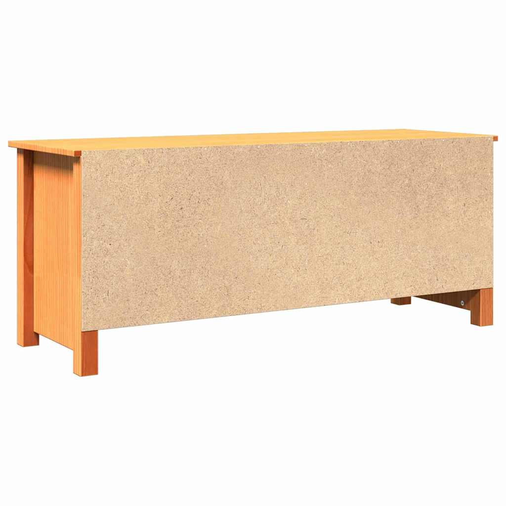 Opbevaringsbænk 110 x 38 x 45,5 cm Massivt fyrretræ Voksbrun