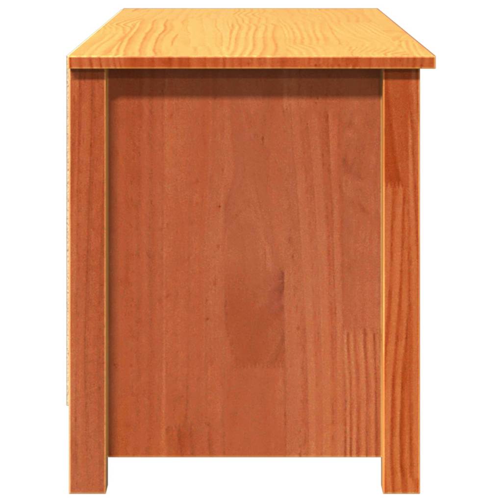 Opbevaringsbænk 110 x 38 x 45,5 cm Massivt fyrretræ Voksbrun