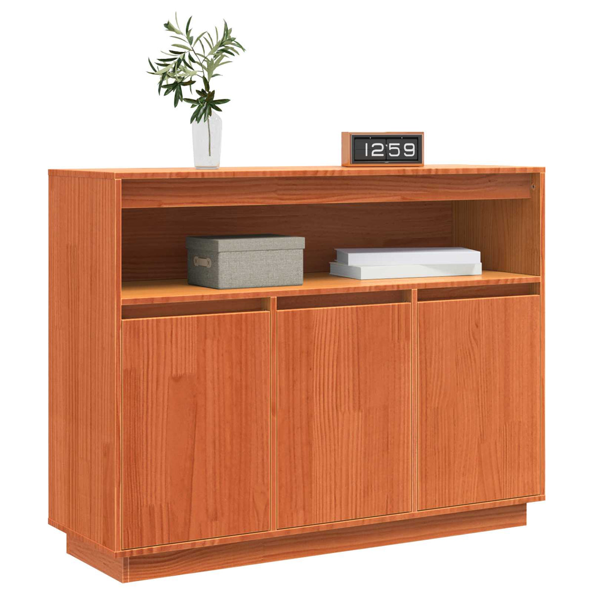 Sideboard Voks brun 104,5 x 34 x 80 cm Massiv fyrretræ