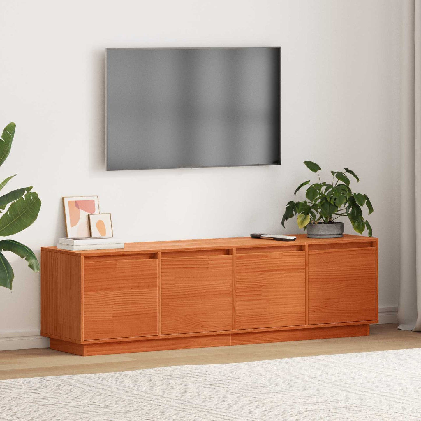 TV-skab 156 x 37 x 45 cm Brun Konstrueret træ