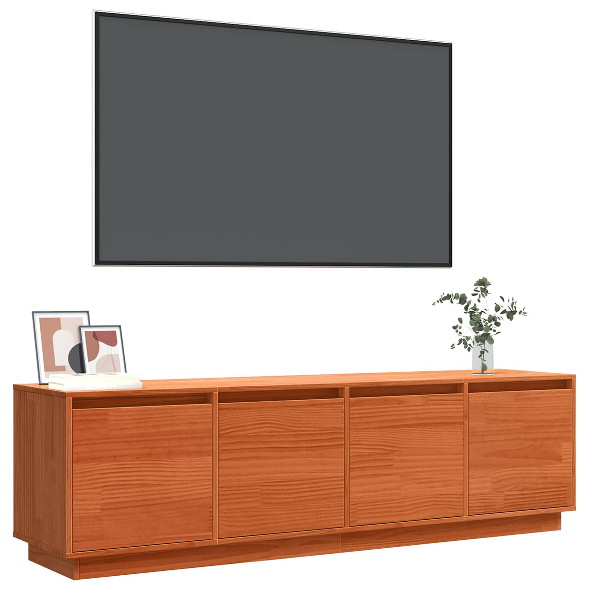 TV-skab 156 x 37 x 45 cm Brun Konstrueret træ