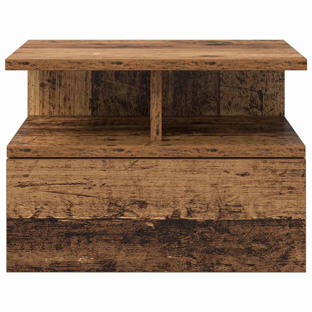 Flydende Natbord 2 stk. Gammelt træ 40 x 31 x 28 cm