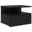 Flydende Natbord Sort eg 40 x 31 x 28 cm Konstrueret træ