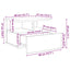 Flydende Natbord Sort eg 40 x 31 x 28 cm Konstrueret træ