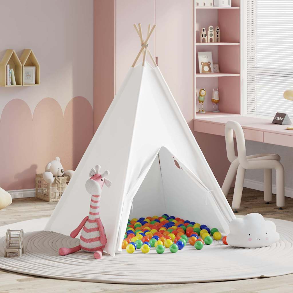 Teepee Telt Hvid 120 x 120 x 150 cm Stof og Plast