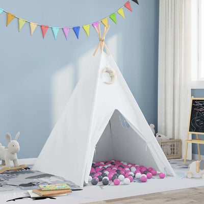Teepee Telt Hvid 120 x 120 x 150 cm Stof og Plast