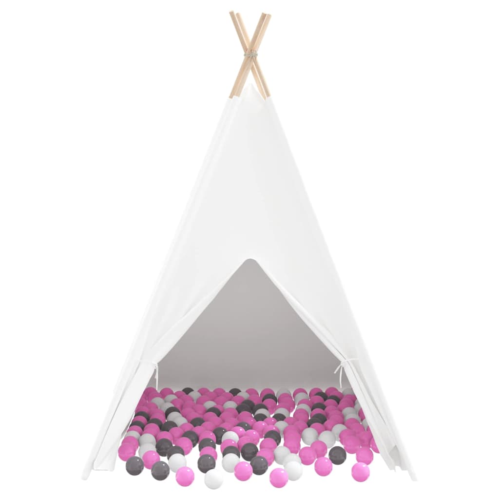 Teepee Telt Hvid 120 x 120 x 150 cm Stof og Plast